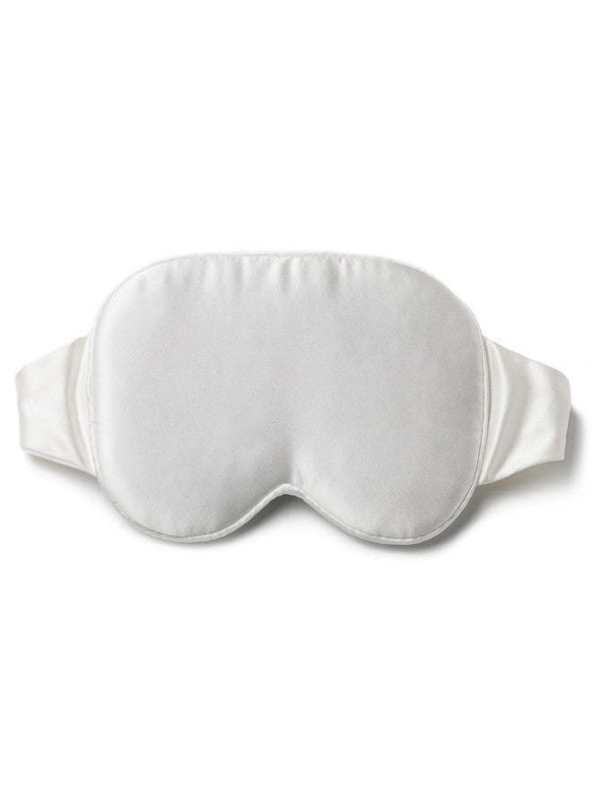 Fishers Finery 25 Momme 100% Organic Mulberry Silk Hypoallergenic Contour Eye Mask - 3D Sleep Mask, Skin Friendly, Zero Eye Pressure - New and Improved Style (Natural White - Undyed) - Image 2